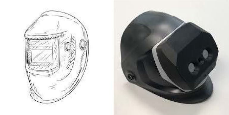 the 3D-welding helmet